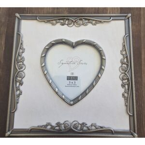 Burnes of Boston Signature Series Heart Picture Frame 3x3 Silver Tone